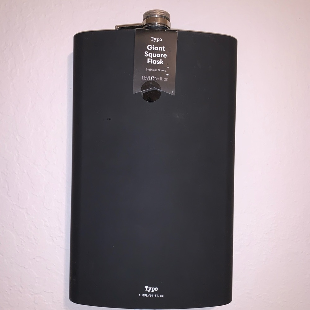 Giant Metal Flask (64 fl oz) gag gift - prank white elephant present